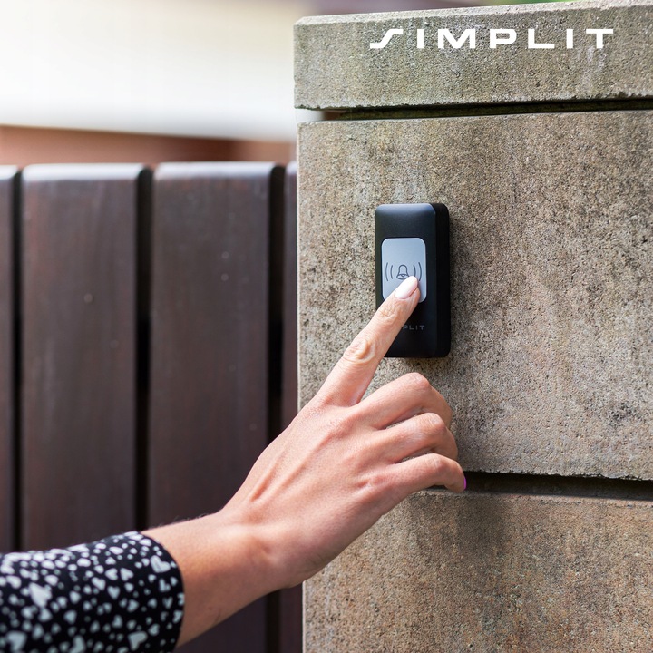 DZWONEK BEZPRZEWODOWY BEZBATERYJNY DO DRZWI FURTKI WODOODPORNY IP44