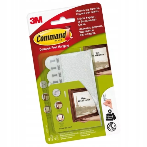 Command zestaw 24 sztuk (12 par) rzepy samoprzylepne do wieszania