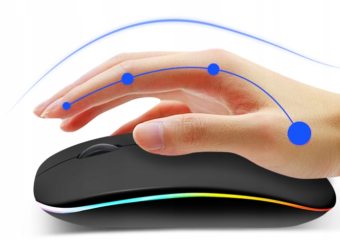 MYSZKA BEZPRZEWODOWA MYSZ OPTYCZNA SLIM LEKKA LED