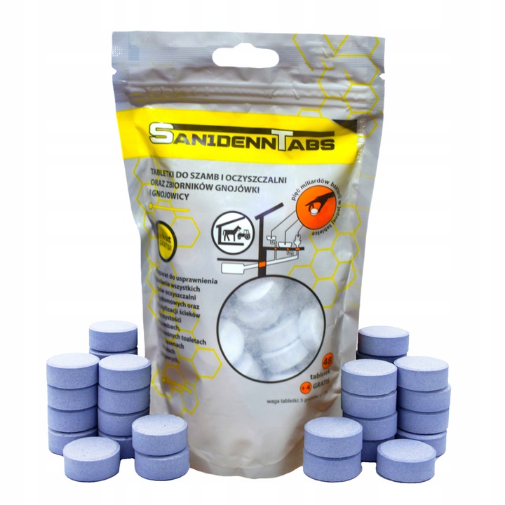 Tabletki bio bakterie do szamba oczyszczalni SANIDENN TAB 52 zapas na