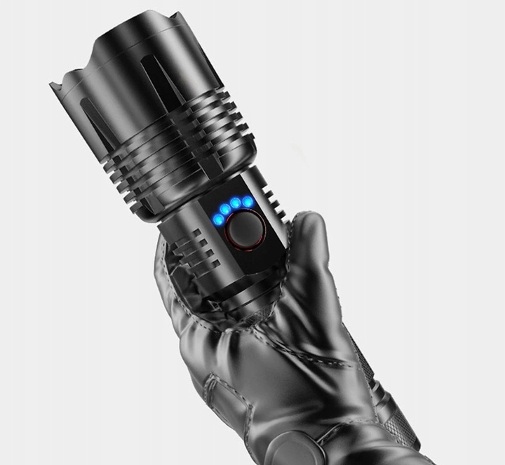 MOCNA LATARKA TAKTYCZNA LED XHP50 ZOOM WOJSKOWA