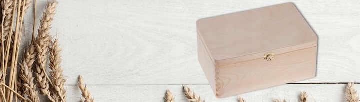 SKRZYNKA DREWNIANA PUDEŁKO Kufer Pojemnik 30x20 ORGANIZER DO DOMU DECOUPAGE