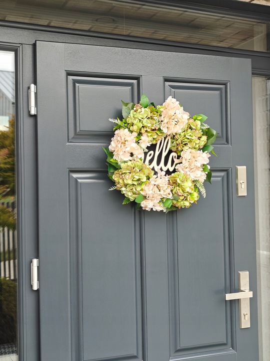 WIENIEC WIANEK GIRLANDA NA DZWI DEKORACYJNY JESIENNY STROIK HORTENSJE DOM