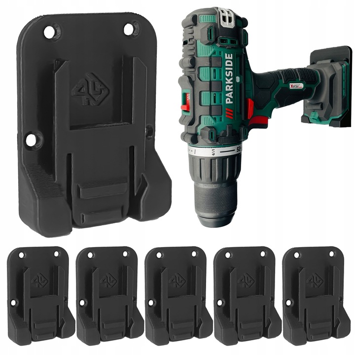 P4U 6x Uchwyt na narzędzia Parkside 18V 20V Czarny
