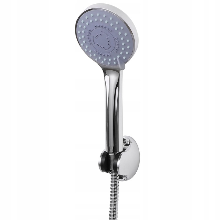 Bateria wannowa ścienna z prysznicem chrom zestaw do wanny łazienkowy