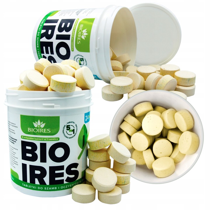 TABLETKI BAKTERIE DO SZAMBA OCZYSZCZALNI BIOIRES TABS PREPARAT NA ROK