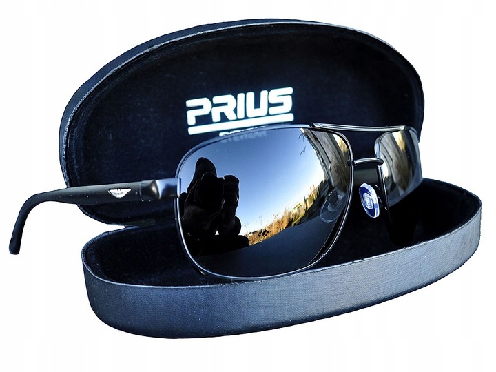 OKULARY MĘSKIE POLARYZACYJNE AVIATOR FLEKS ETUI