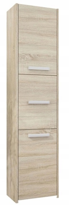 SZAFKA ŁAZIENKOWA REGAŁ SŁUPEK 30cm 3 DRZWI Sonoma