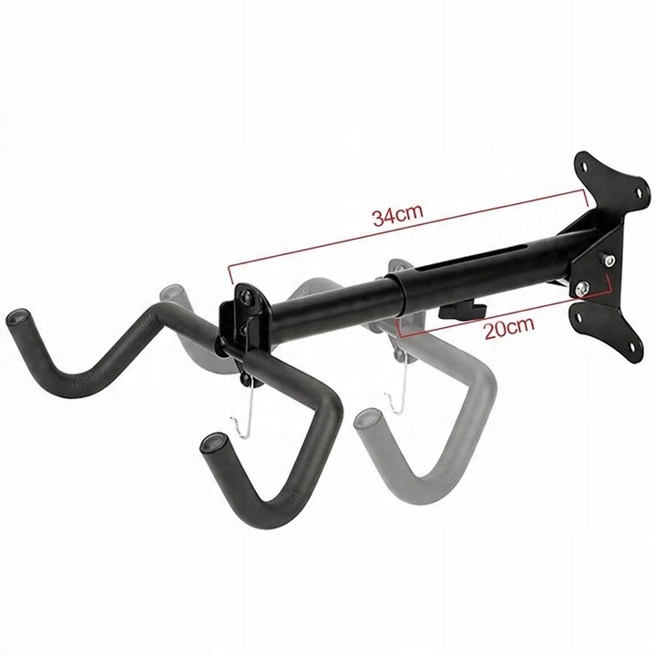WIESZAK NA ROWER ŚCIENNY DO 25 KG UCHWYT ROWEROWY HAK NA ROWERY DO ROWERU