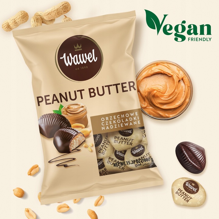 Czekoladki nadziewane Orzechowe Peanutt Butter Wawel 1kg