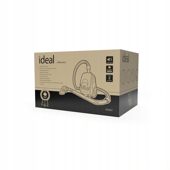 Odkurzacz BEZWORKOWY cyklonowy 700W FILTR HEPA mały lekki domowy 1,5L Ideal