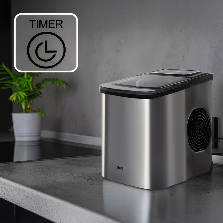 Kostkarka do lodu EBERG domowa maszyna do kostek 12kg 160W ekspresowy