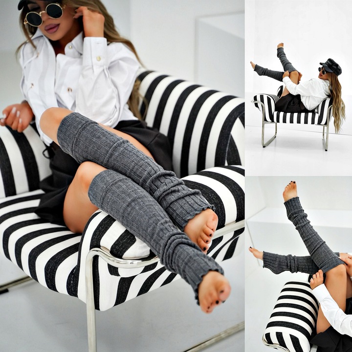 GETRY WEŁNIANE DAMSKIE INTENSO LEGWARMERS OCIEPLACZE NA ŁYDKI r. UNI