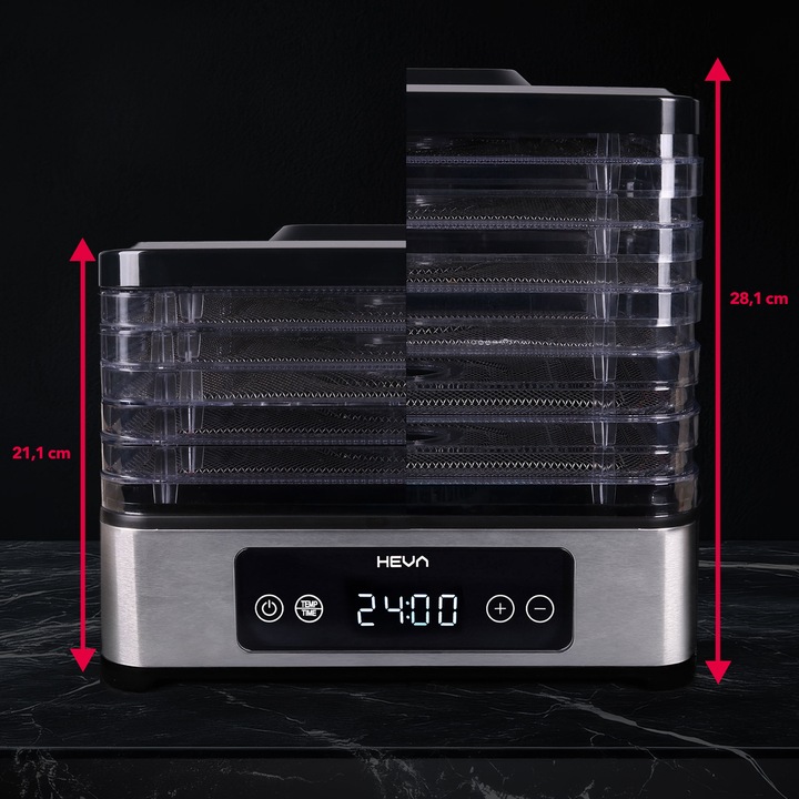 Suszarka do grzybów owoców 450W +TIMER REGULACJA +6 SIT ZE STALI