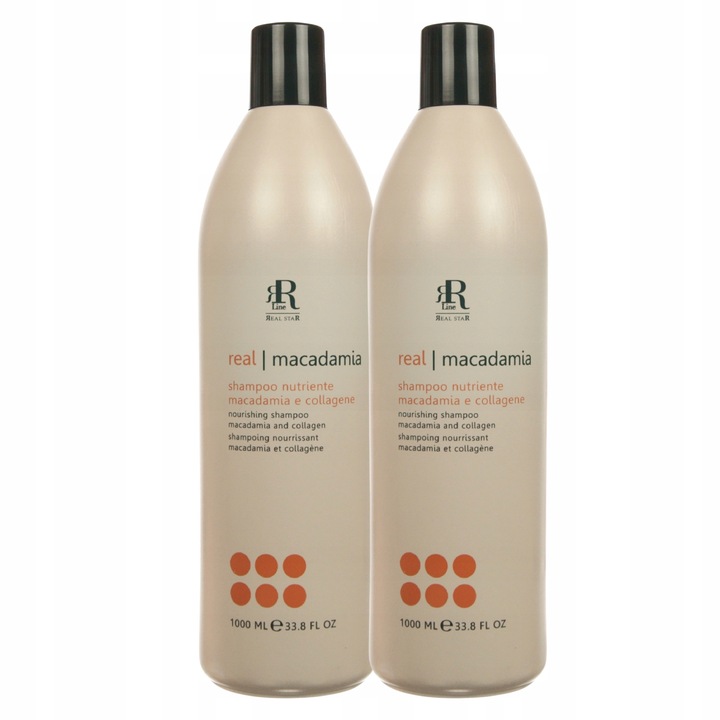 SZAMPON Do Włosów REAL STAR MACADAMIA Nawilżający RR Line Shampoo 1000 ml