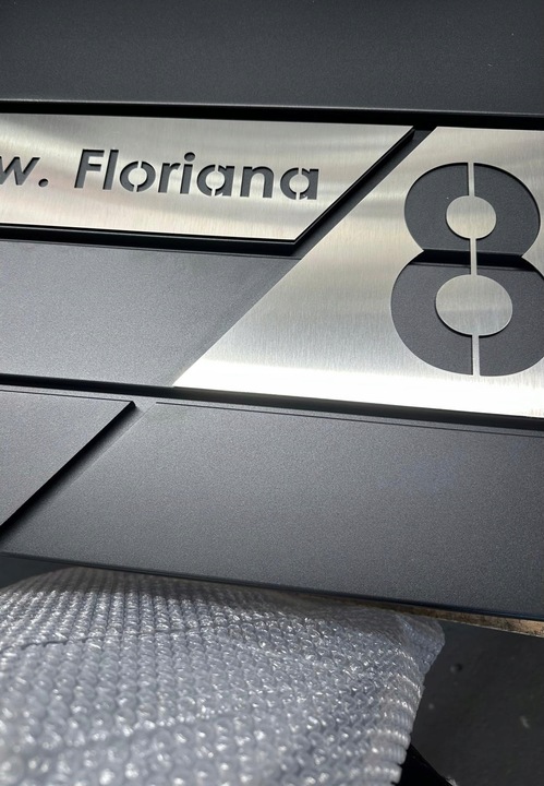 DUŻA SKRZYNKA NA LISTY Z ADRESEM, NUMER DOMU (tabl STAL nierdzewna