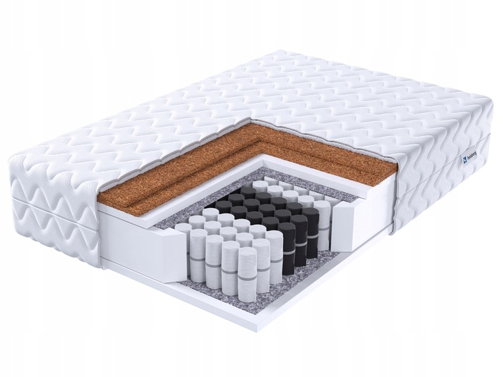 MATERAC 140x200 BEST kieszeniowy 24 cm TWARDY 2X KOKOS H3/H5 HEISBERG