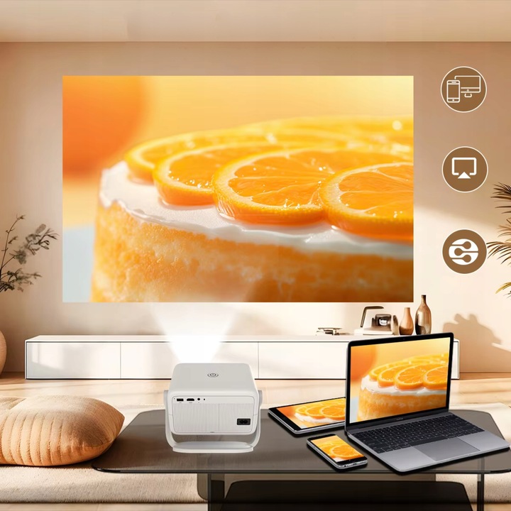 PROJEKTOR LED MAGCUBIC L018 4K 1080p ANDROID SMART TV WiFi GŁOŚNIK BT