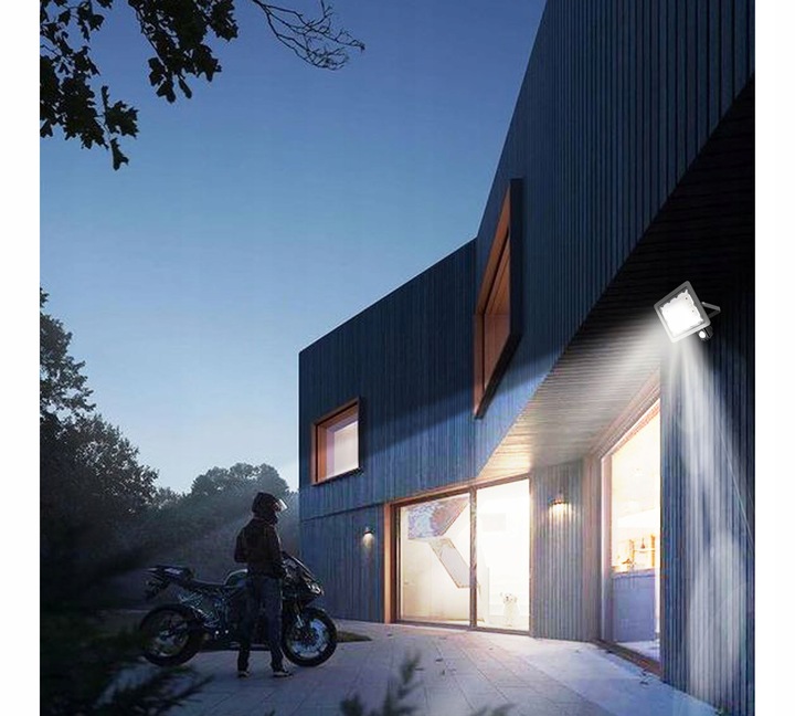 Halogen reflektor naświetlacz LED 100W z czujnik ruchu zmierzchu