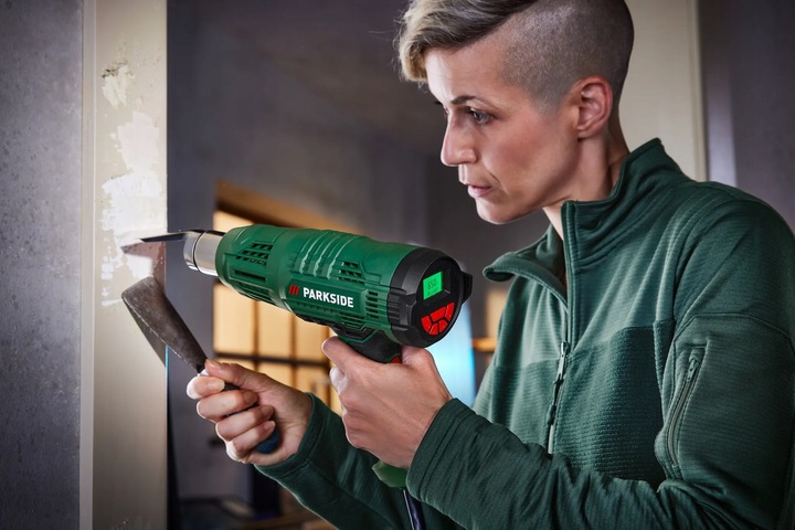 PARKSIDE MOCNA Opalarka PHLGD 2000W WYŚWIETLACZ LCD + 4 DYSZE