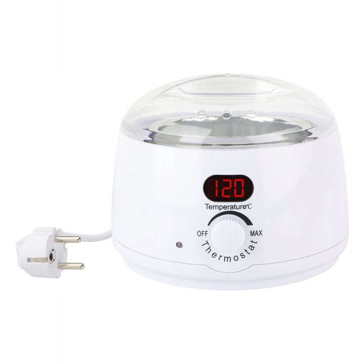 Zestaw do depilacji PODGRZEWACZ 5x wosk twardy LED wyświetlacz 500ml