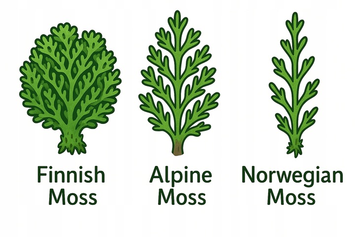 Mech Chrobotek Reniferowy - Fiński - Oczyszczony - Jasnozielony - 500g