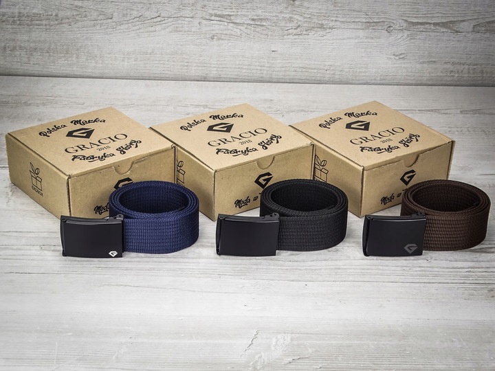 zestaw PARCIANYCH PASKÓW do spodni KOLORY GRACIO 115 cm