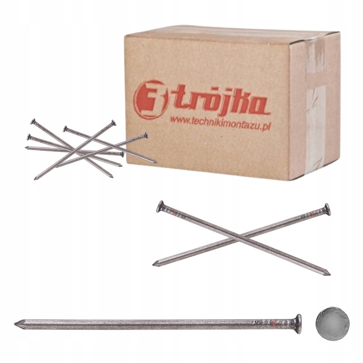 Gwoździe budowlane 4.0x100mm # CZARNE # - 5KG