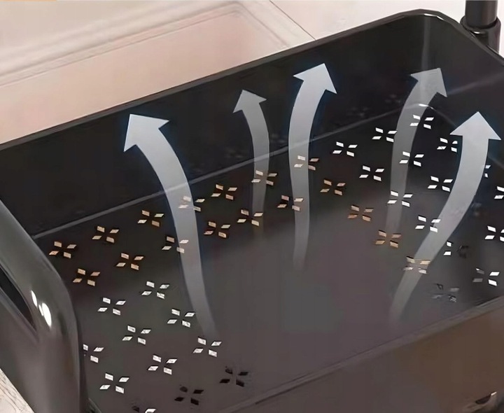 SZAFKA MOBILNA NA KÓŁKACH PÓŁKA REGAŁ 4 POZIOMY BLOKADA KÓŁEK