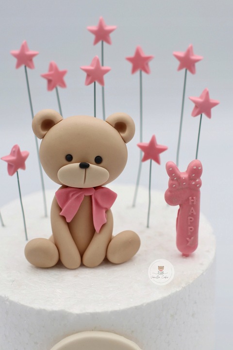 Zestaw Miś z gwiazdkami ROCZEK/CHRZEST - figurki z masy cukrowej na