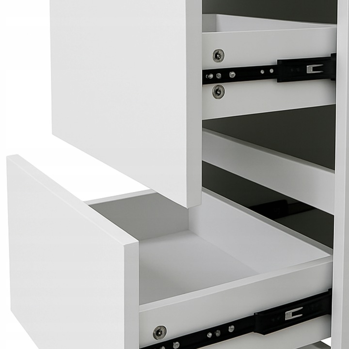 TOALETKA KOSMETYCZNA 90cm BIAŁA Z LUSTREM I OŚWIETLENIEM LED STORMY