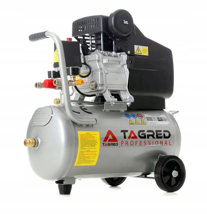 SPRĘŻARKA POWIETRZA KOMPRESOR OLEJOWY 3,4KM 24L + ZESTAW PNEUMATYCZNY