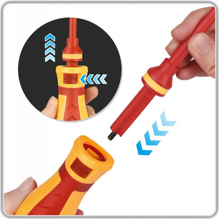 Wkrętaki śrubokręty elektrotechniczne izolowane VDE 1000V CLICK 13cz