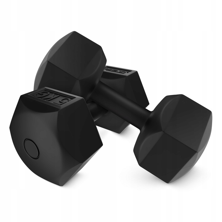 HANTLE BITUMICZNE HANTELKI ZESTAW DO ĆWICZEŃ FITNESS SIŁOWNIA TRENING 2x5kg