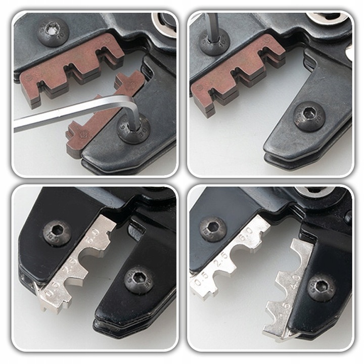 Zaciskarka ręczna + 7 matryc do konektorów izolowanych i