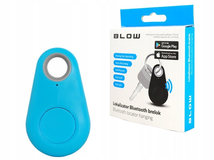 74-013# Brelok lokalizator kluczy bluetooth niebieski