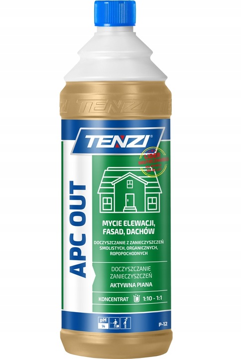 TENZI APC OUT PŁYN DO MYCIA CZYSZCENIA DACHÓW ELEWACJI FASAD 1L