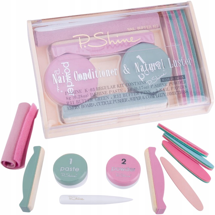 Japoński Manicure P.Shine Do Japońskiego Manicure Japanese Duży ZESTAW 9w1