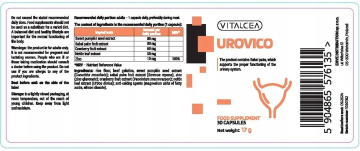 Urovico - wsparcie układu moczowego