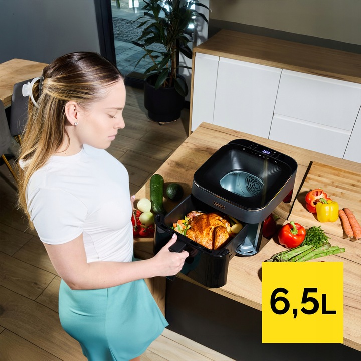 Frytkownica beztłuszczowa 6,5L Air Fryer Yoer 1700W +Duże okno 12 programów