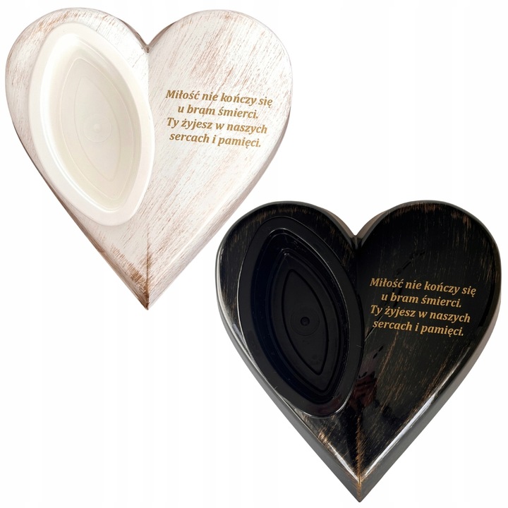 SERCE na Grób z Napisem RÓŻNE KOLORY Podstawa na Stroik Wzór