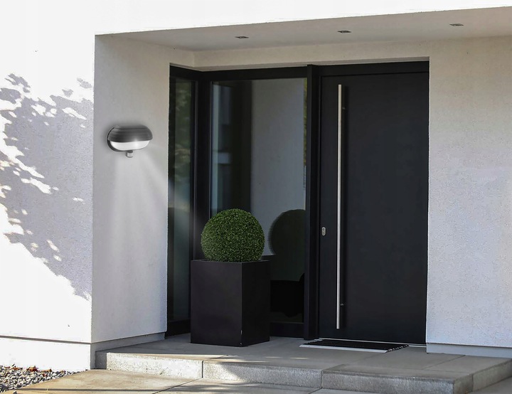 Lampa kinkiet ogrodowy z czujnikiem zewnętrzna LED