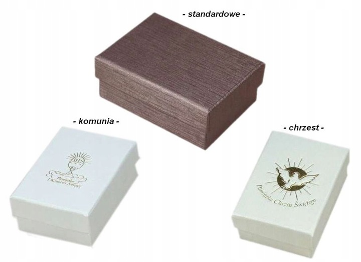 ŁAŃCUSZEK SREBRNY 925 KRZYŻYK KOMUNIA CHREZST