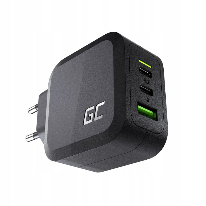 Szybka Ładowarka GC Power GaN 65W 2x USB-C PowerDelivery USB-A do telefonu