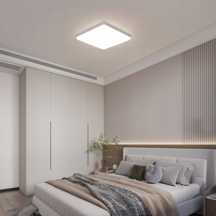 LAMPA ŁAZIENKOWA SUFITOWA LAMPA PLAFON LED BIAŁY NOWOCZESNA 4500K IP40