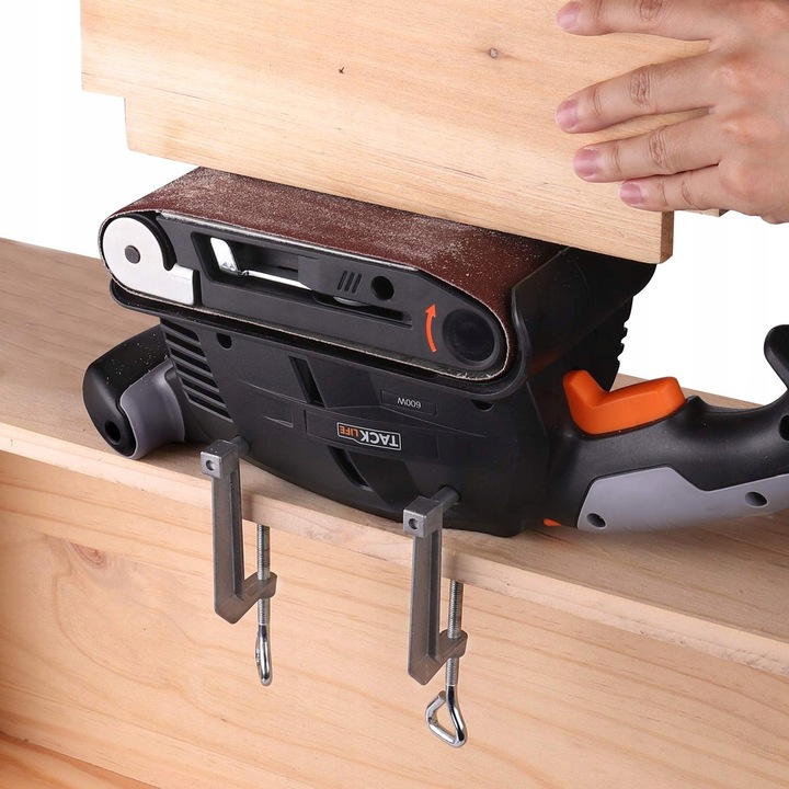 Tacklife B10 szlifierka taśmowa taśmówka 600W z regulacją + zestaw