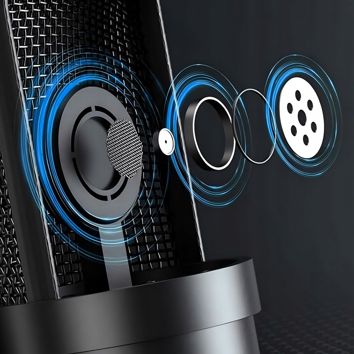 MIKROFON STUDYJNY USB JACK POJEMNOŚCIOWY GAMINGOWY ZESTAW POP FILTR STATYW