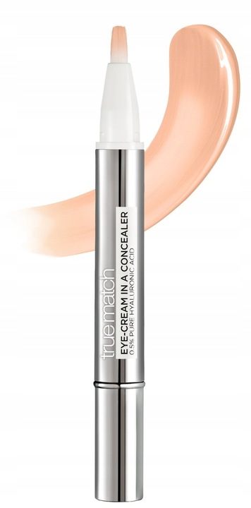 LOREAL TRUE MATCH KOREKTOR POD OCZY Z KWASEM HIALURONOWYM I WIT.C JAK KREM