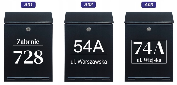 Skrzynka na listy A-4 z Napisem - nadruk UV