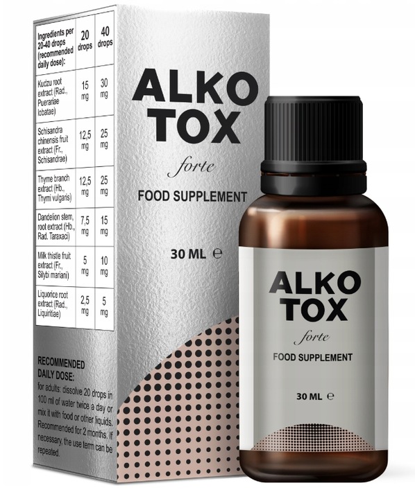 ALKOTOX Forte 30 ML + GRATIS, ORYGINALNY Z LUKRECJĄ I KUDZU